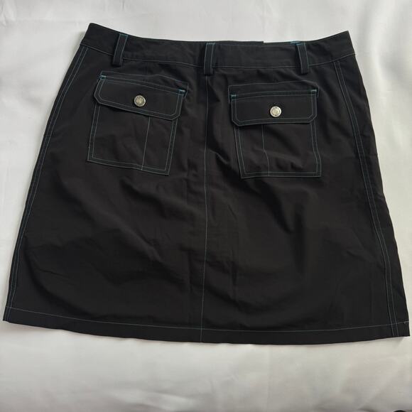 Annika Cutter & Buck Black Athletic Skort with Blue Stitching Womens 8 Pockets - Picture 1 of 8